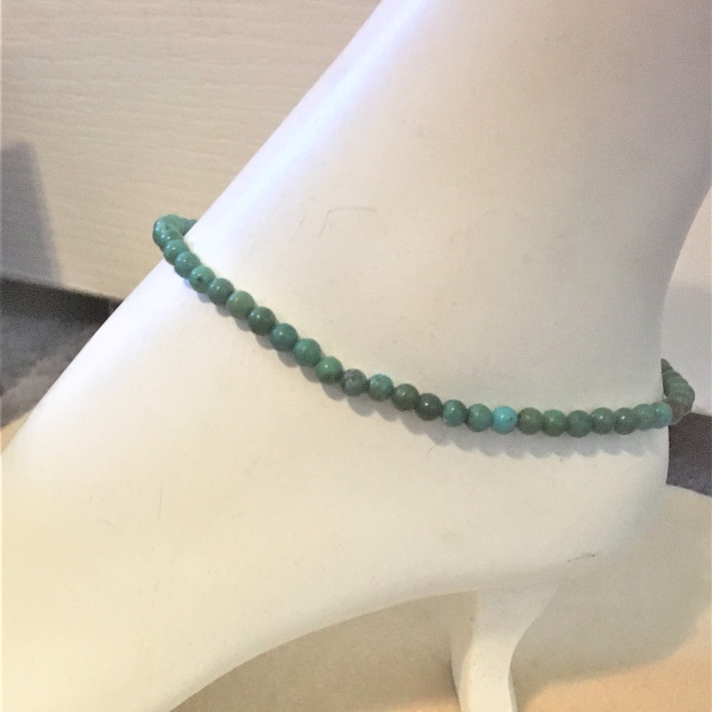 Turquoise Stretch Anklet #1332